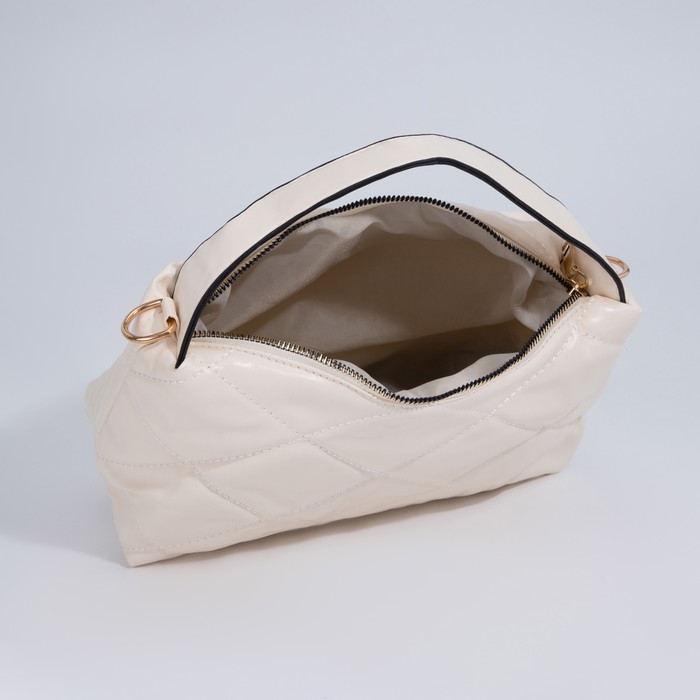 Сумка-багет на молнии, цвет бежевый Сумка-багет на молнии, цвет бежевый