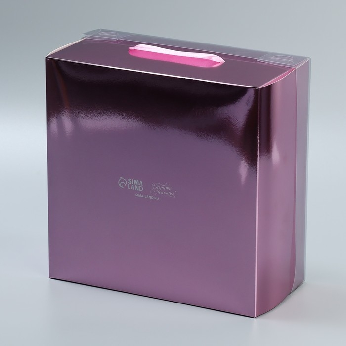 Коробка подарочная складная, упаковка, «Розовая», 20 х 20 х 10 см Коробка подарочная складная, упаковка, «Розовая», 20 х 20 х 10 см