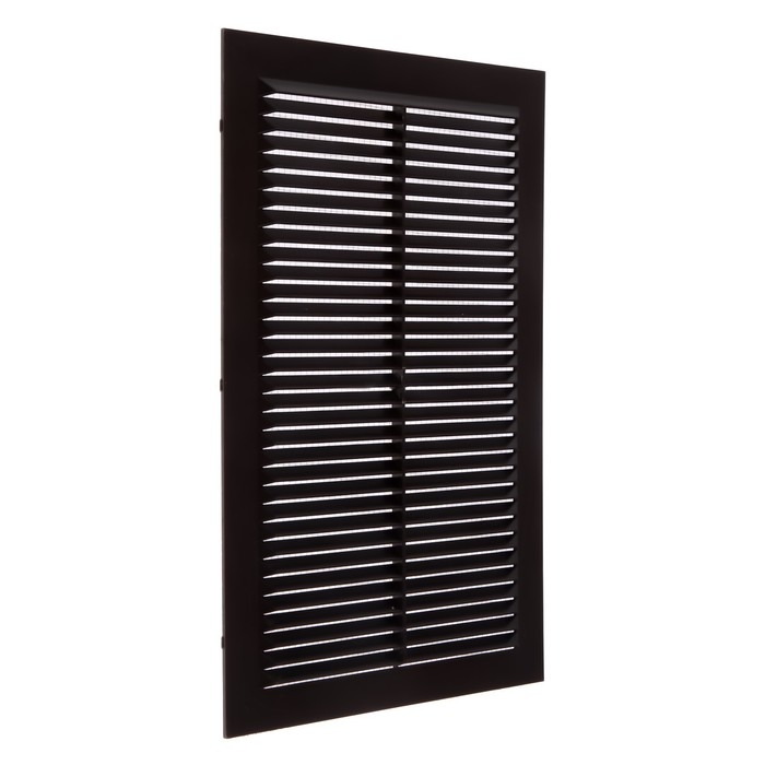 Решетка вентиляционная ZEIN Люкс Л200КР, 200 x 300мм, с сеткой, неразъемная, коричневая Решетка вентиляционная ZEIN Люкс Л200КР, 200 x 300мм, с сеткой, неразъемная, коричневая