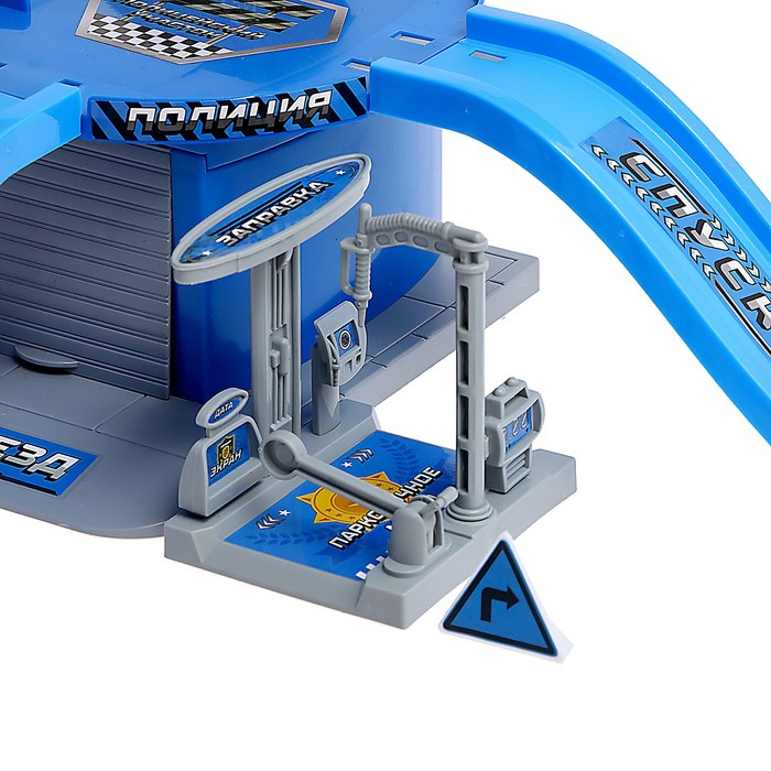 Парковка «Полицейский участок», с 2 металлическими машинами Парковка «Полицейский участок», с 2 металлическими машинами