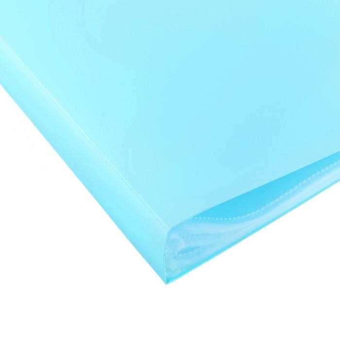 Папка А4 Calligrata, 80 прозрачных вкладышей, 700 мкм, бирюзово-голубой Папка А4 Calligrata, 80 прозрачных вкладышей, 700 мкм, бирюзово-голубой