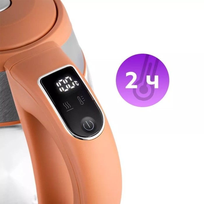 Чайник электрический Kitfort КТ-6661, стекло, 1.8 л, 2200 Вт, коричневый Чайник электрический Kitfort КТ-6661, стекло, 1.8 л, 2200 Вт, коричневый