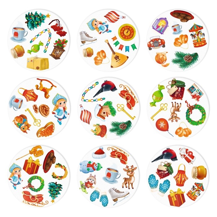 Новогодняя настольная игра «Новый год:Дуббль. Сказочный», 55 карт, 5+ Новогодняя настольная игра «Новый год:Дуббль. Сказочный», 55 карт, 5+