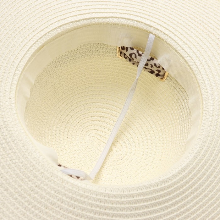 Шляпа женская MINAKU Шляпа женская MINAKU "Leopard" цвет молочный, р-р 56-58