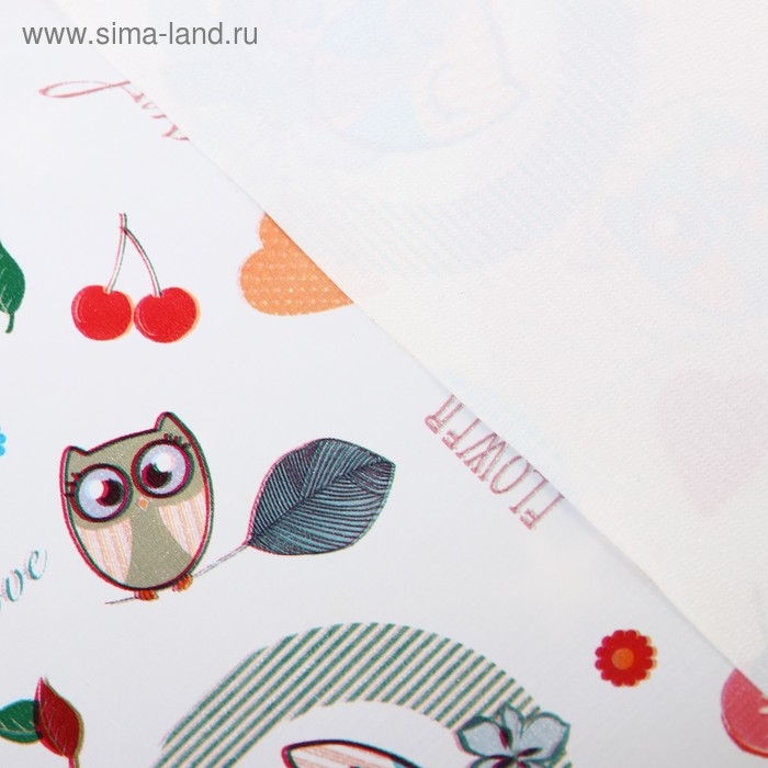 Клеёнка с ПВХ-покрытием «Совушки», 100х140 см Клеёнка с ПВХ-покрытием «Совушки», 100х140 см