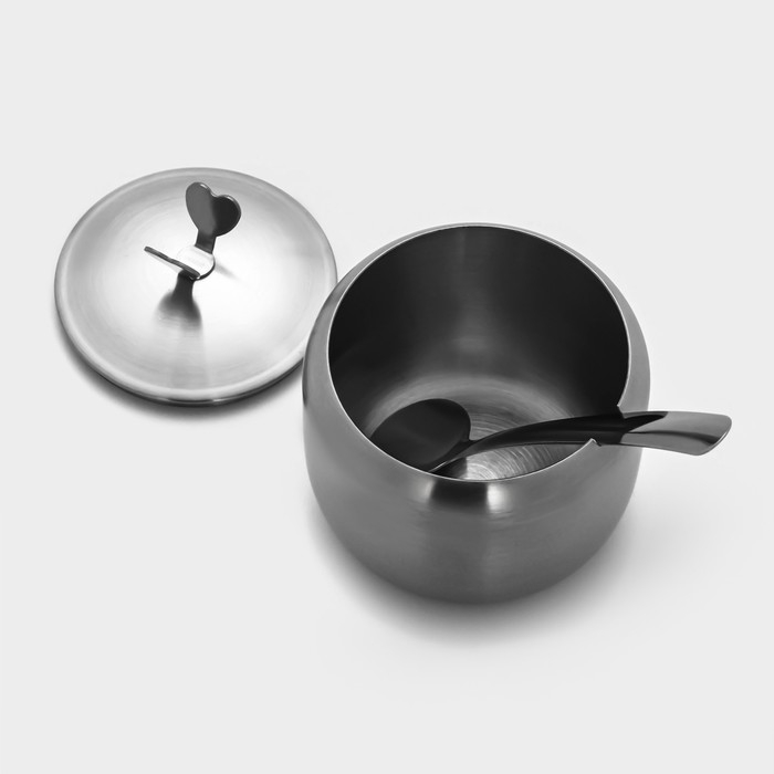 Сахарница из нержавеющей стали «Нежа», 300 мл, 11×8,5 см Сахарница из нержавеющей стали «Нежа», 300 мл, 11×8,5 см