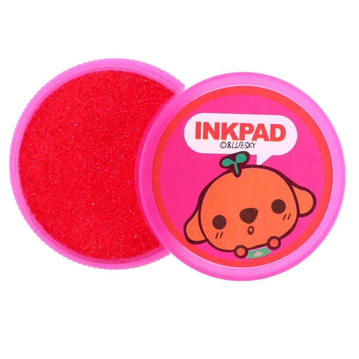 Набор для рисования: печать 3 шт., штемпельная подушка, карандаш 7 цветов, цвет розовый Набор для рисования: печать 3 шт., штемпельная подушка, карандаш 7 цветов, цвет розовый