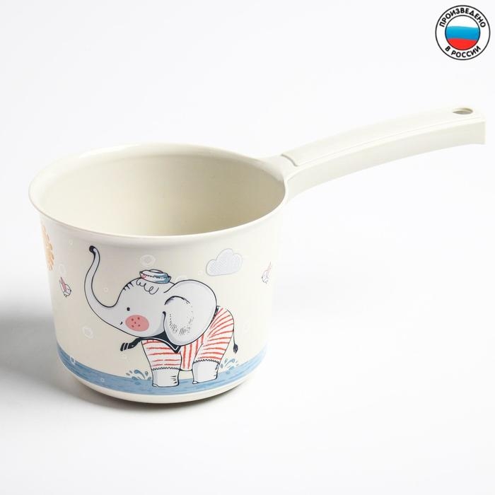 Ковш пластиковый для купания и мытья головы, детский банный ковшик «Слоник», 1,5 л., ДЕКО Ковш пластиковый для купания и мытья головы, детский банный ковшик «Слоник», 1,5 л., ДЕКО