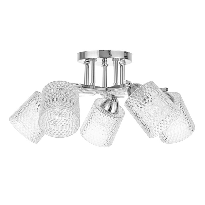 Люстра потолочная Люстра потолочная "Амис" E27 5х40Вт хром 52х52х22см