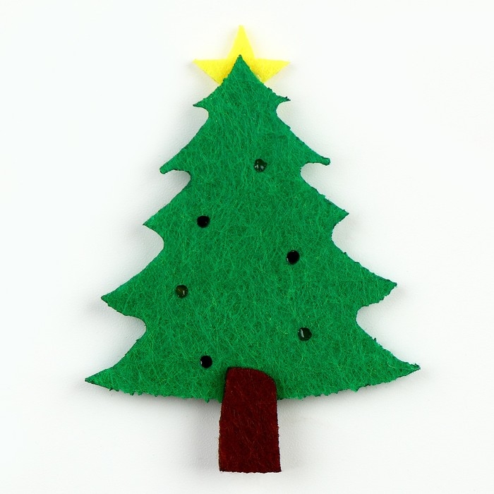 Новый год! Набор фетровых деталей для декора «Ёлочки» набор 4 шт., размер 1 шт. — 6 × 2 см, двусторонний скотч Новый год! Набор фетровых деталей для декора «Ёлочки» набор 4 шт., размер 1 шт. — 6 × 2 см, двусторонний скотч