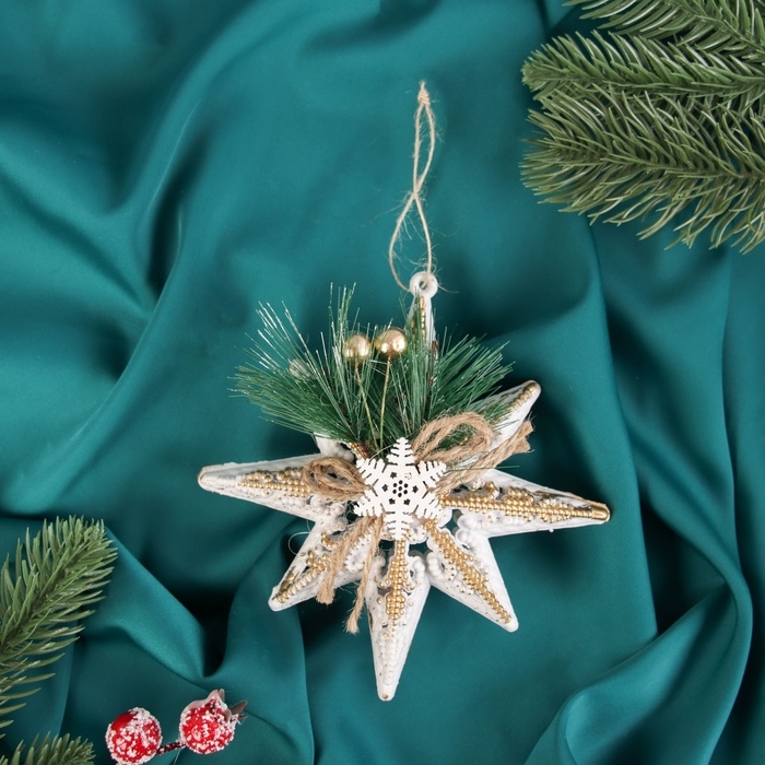 Украшение ёлочное Украшение ёлочное "Звезда счастья" 14х13 см