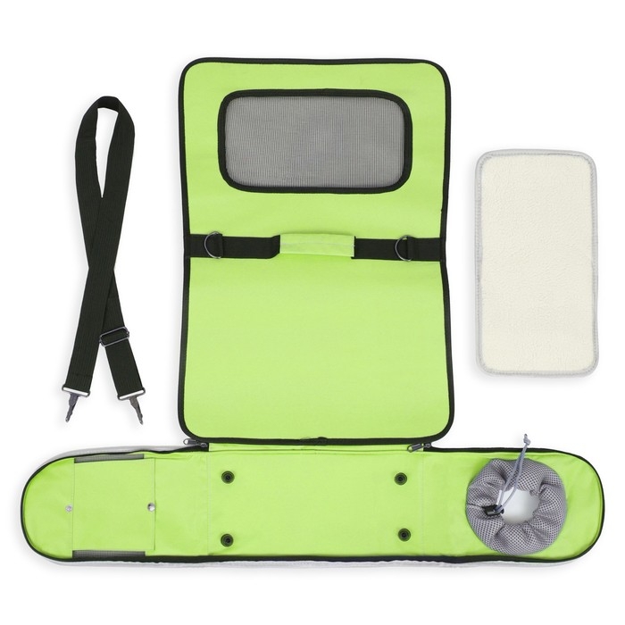 Сумка-переноска с окном для мордочки, 42 х 21 х 25 см, салатовая Сумка-переноска с окном для мордочки, 42 х 21 х 25 см, салатовая