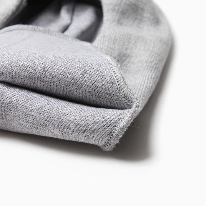 Шапка-шлем для мальчика, цвет серый, размер 50-54 Шапка-шлем для мальчика, цвет серый, размер 50-54