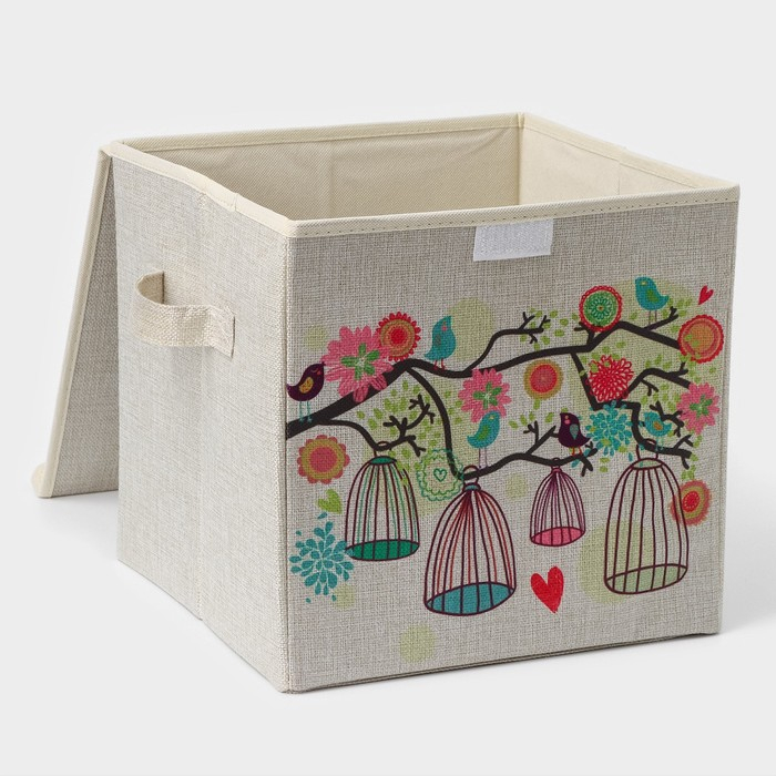 Короб стеллажный для хранения с крышкой «Весна», 29×29×28,5 см Короб стеллажный для хранения с крышкой «Весна», 29×29×28,5 см