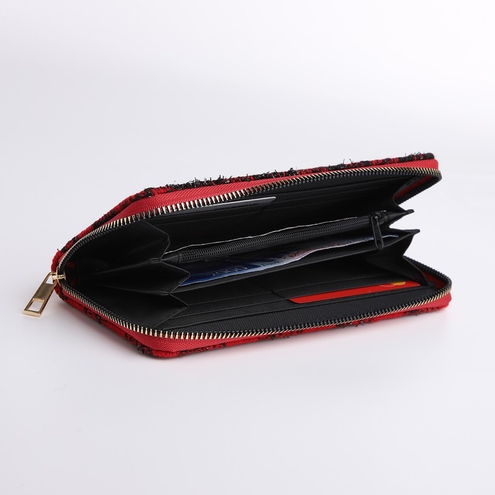 Кошелёк женский на молнии, цвет красный Кошелёк женский на молнии, цвет красный