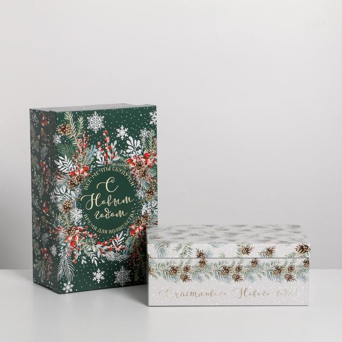 Набор подарочных коробок 5 в 1 «Зима время чудес», 32,5 х 20 х 12,5 - 22 х 14 х 8,5 см, Новый год