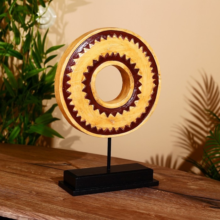 Декор  Декор "Кольцо" на подставке, албезия 25х9х36 см