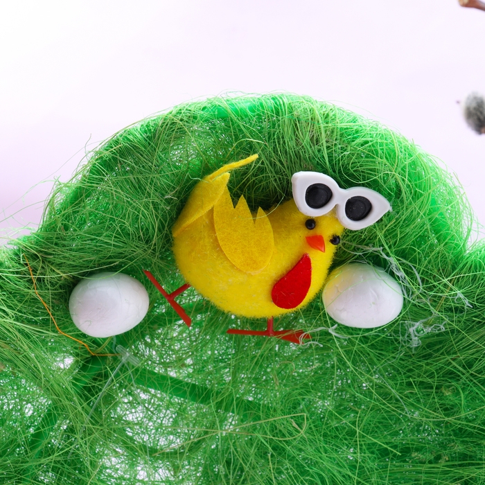 Пасхальная декоративная корзинка  Пасхальная декоративная корзинка "Цветочек" 24х24х4 см