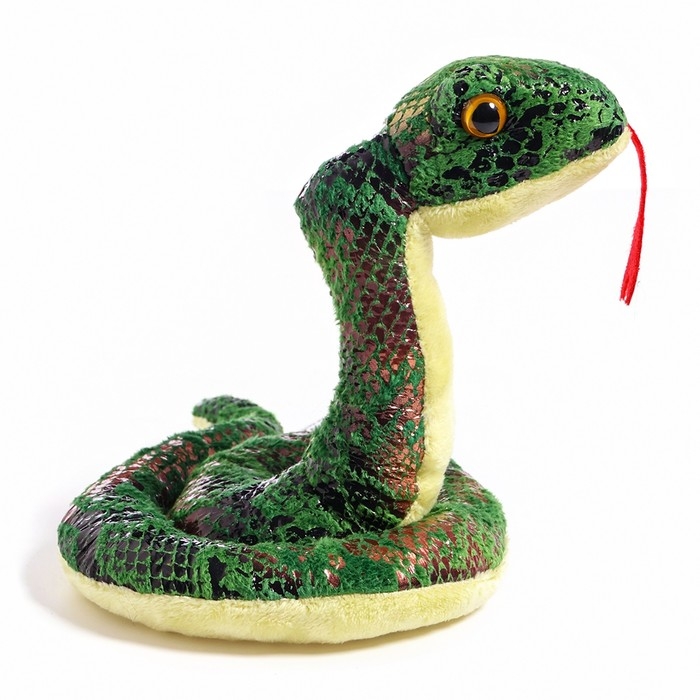 Мягкая игрушка «Змея», 15 см, цвет зелёный Мягкая игрушка «Змея», 15 см, цвет зелёный