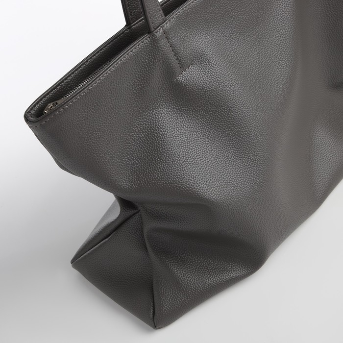 Сумка-шопер женская, TEXTURA, большой размер, цвет серый