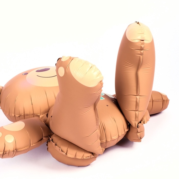 Шар фольгированный 30 Шар фольгированный 30" «Счастливый мишка», матовый, цвет бежевый