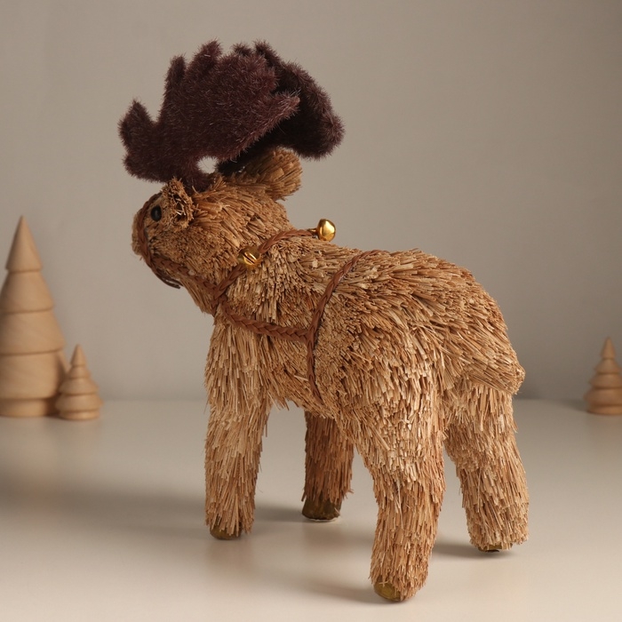 Декор  Декор "Лось в упряжке" 23х9х22,5 см