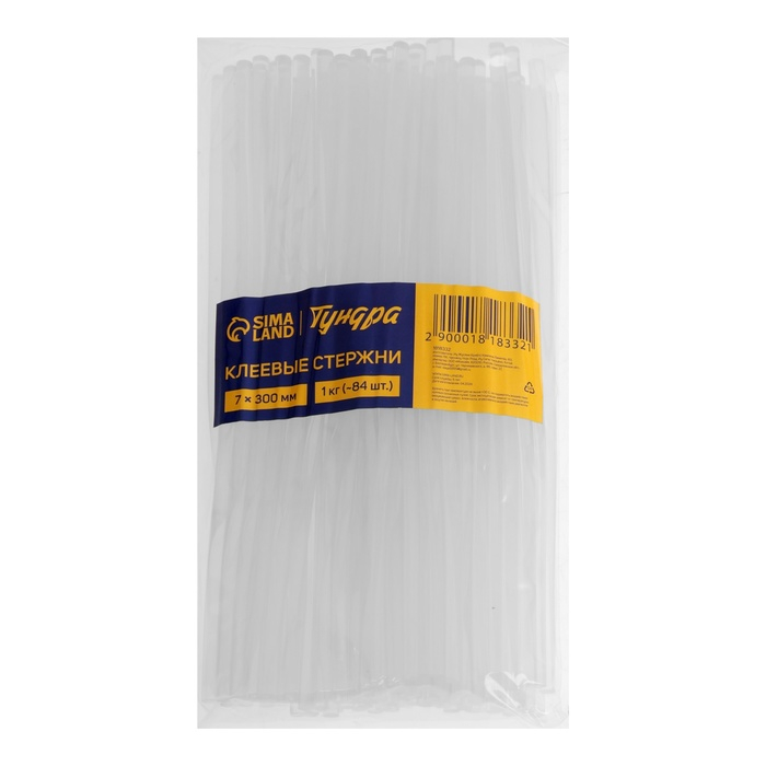 Клеевые стержни ТУНДРА, 7 х 300 мм, 1 кг (~84 шт.) Клеевые стержни ТУНДРА, 7 х 300 мм, 1 кг (~84 шт.)