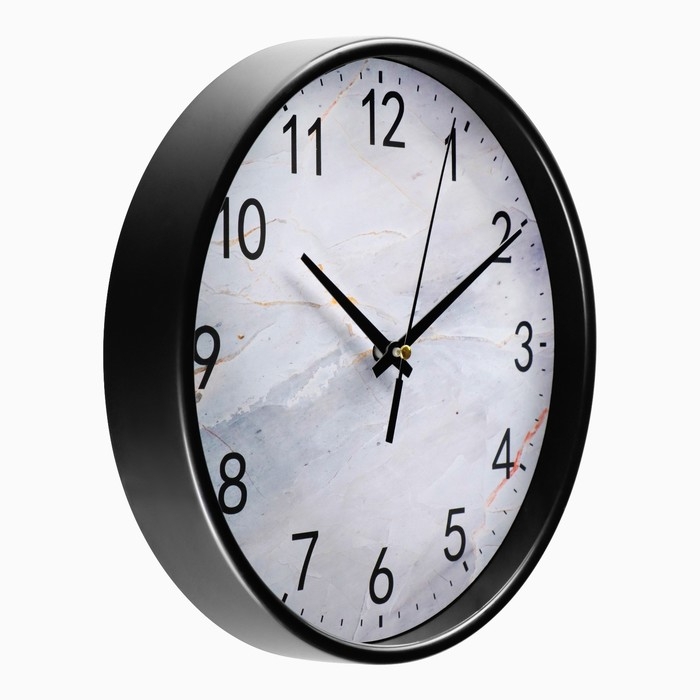 Часы настенные интерьерные Часы настенные интерьерные"Белый мрамор", d-25 см, бесшумные