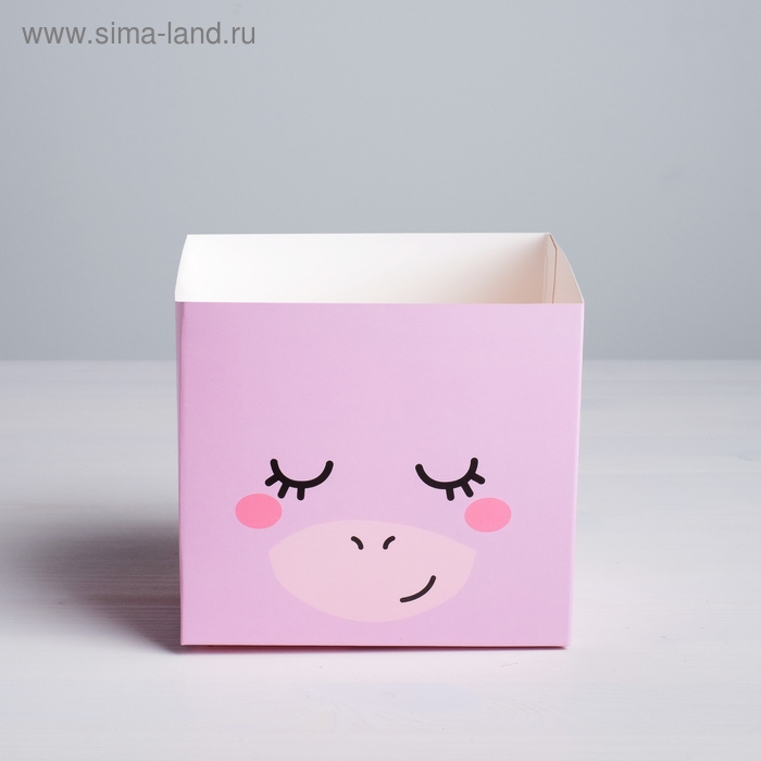 Коробка для цветов с топпером «Чудо», 11 х 12 х 10 см Коробка для цветов с топпером «Чудо», 11 х 12 х 10 см