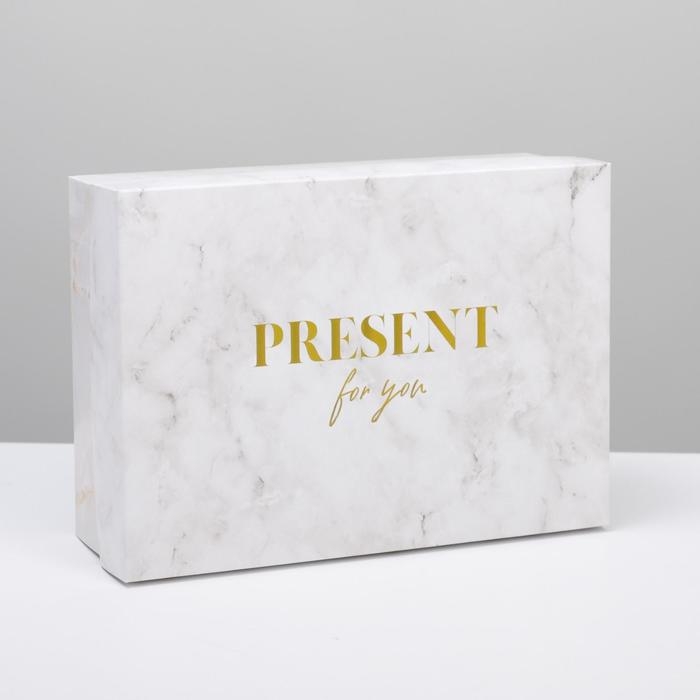 Коробка подарочная складная, упаковка, «Мрамор», 21 х 15 х 7 см Коробка подарочная складная, упаковка, «Мрамор», 21 х 15 х 7 см