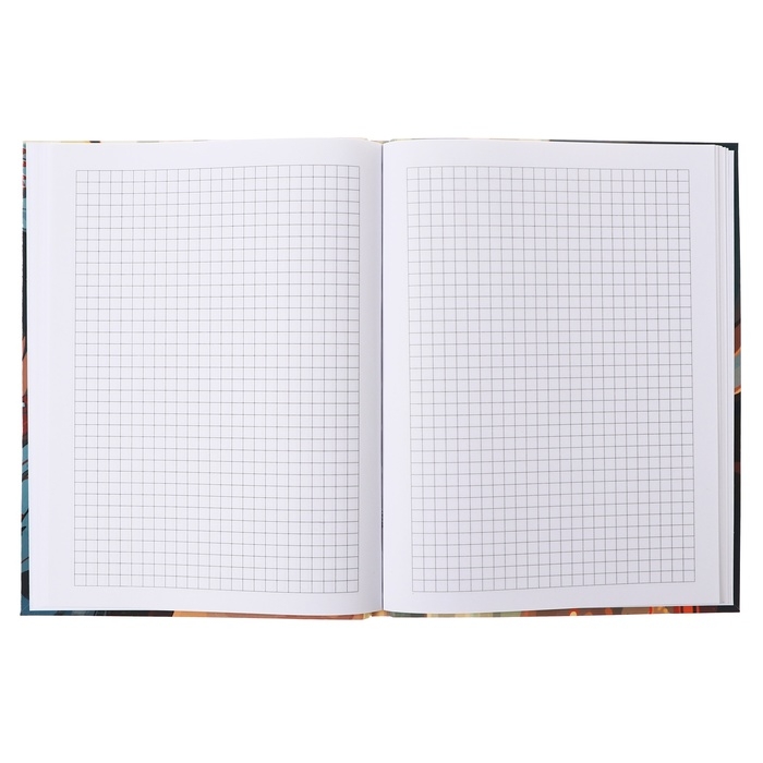 Бизнес-блокнот А5 64 листа в клетку, New look, обложка картон, глянцевая ламинация, выборочный лак, блок 60г/м2, МИКС