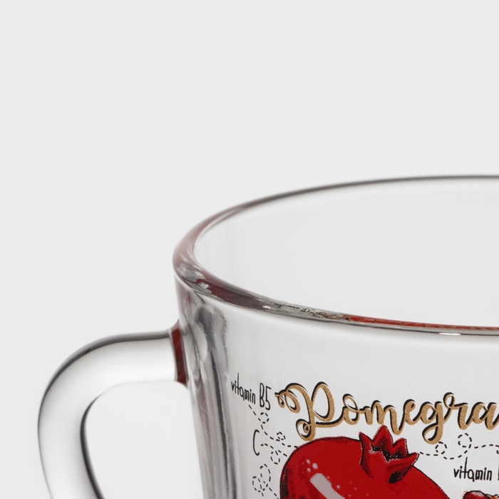 Кружка стеклянная «Полезные фрукты», 200 мл, рисунок МИКС