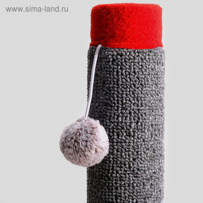 Когтеточка  Когтеточка "Столбик" Lowcost ковролиновая,  54 х 31 см, микс цветов и игрушек