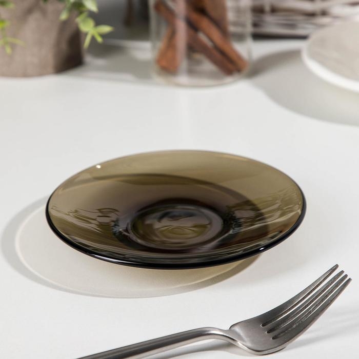 Блюдце стеклянное «С добрым утром», d=13 см Блюдце стеклянное «С добрым утром», d=13 см