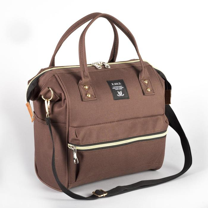 Сумка-рюкзак 2 в 1 на колёсах 18 Сумка-рюкзак 2 в 1 на колёсах 18", отдел на молнии, наружный карман, цвет коричневый