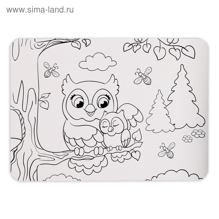 Пазл в рамке «Лесные зверята», 34 детали + раскраска Пазл в рамке «Лесные зверята», 34 детали + раскраска