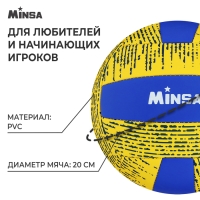 Волейбольный мяч MINSA, машинная сшивка, 18 панелей, р. 5, PVC