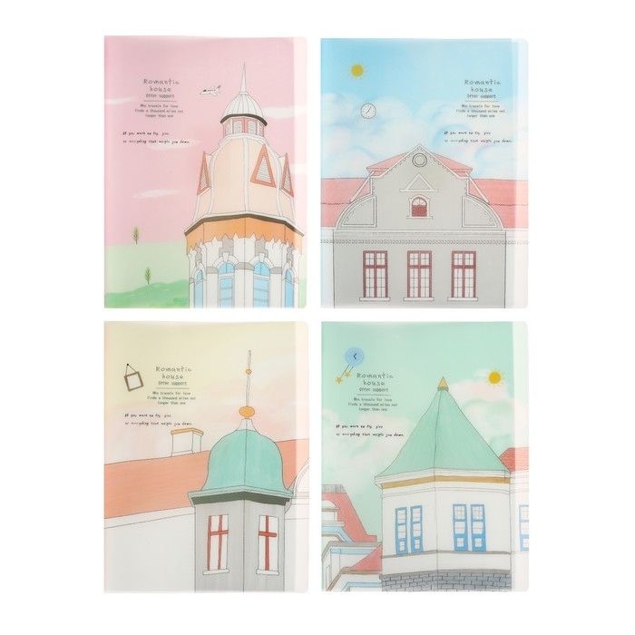 Папка формат А4, с 30 прозрачными файлами Папка формат А4, с 30 прозрачными файлами "Достопримечательность", МИКС