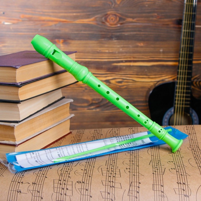 Блокфлейта Music Life, 8 отверстий, немецкая система, сопрано, зелёная Блокфлейта Music Life, 8 отверстий, немецкая система, сопрано, зелёная
