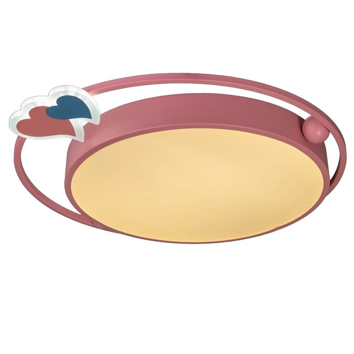 Люстра с ПДУ Люстра с ПДУ "Ритмо" LED 90Вт 3000-6000К розовый 50х54х5,5 см BayerLux