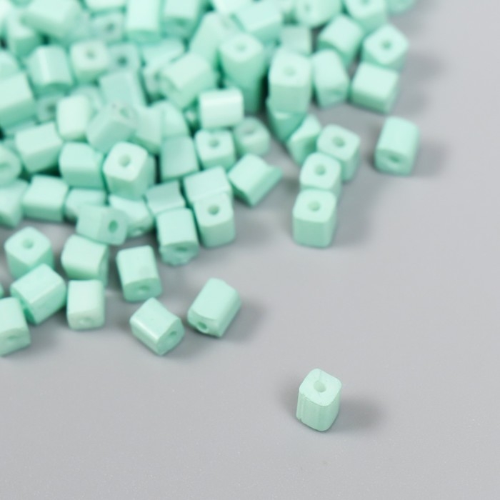 Бисер кубический стекло 4х4 мм  Бисер кубический стекло 4х4 мм "Яркость. Бирюза" набор 20 гр