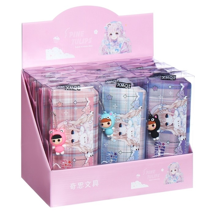 Пенал школьный на молнии Пенал школьный на молнии "Аниме", микс