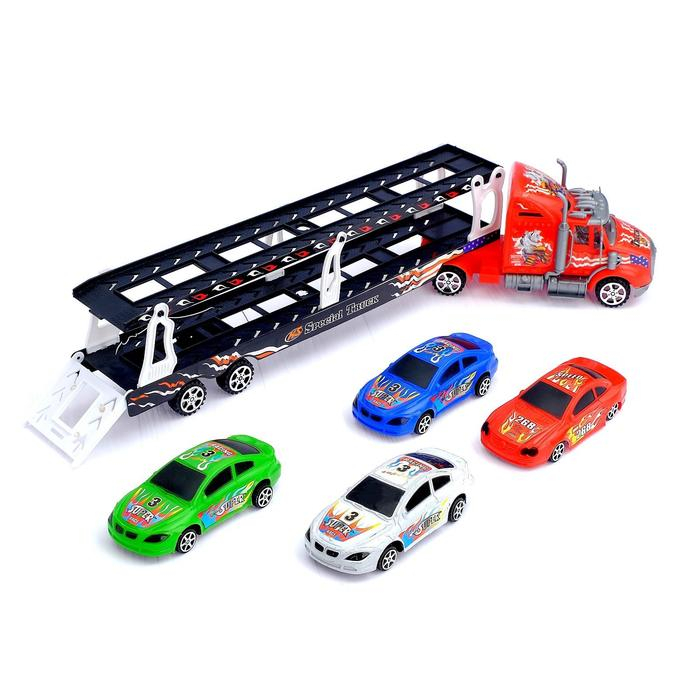 Грузовик инерционный «Автовоз», цвета МИКС Грузовик инерционный «Автовоз», цвета МИКС