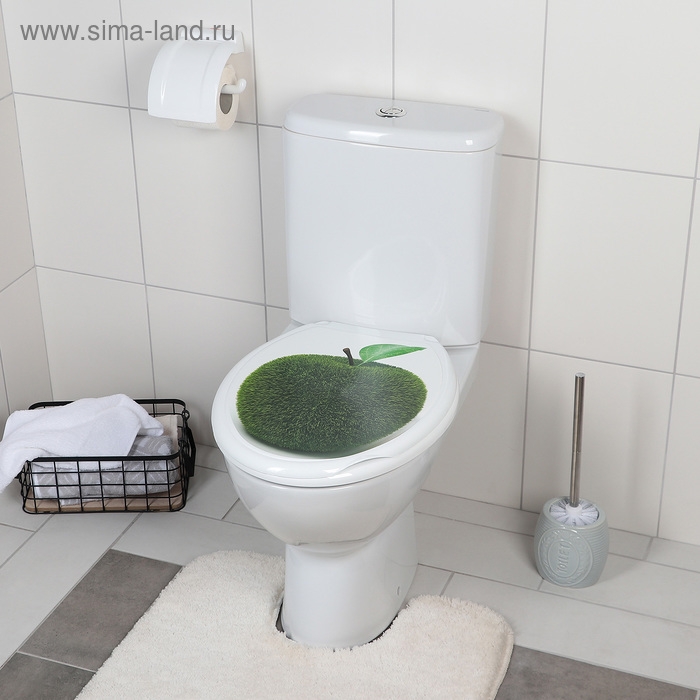 Сиденье для унитаза с крышкой Росспласт «Декор. Яблоко», 44,5×37 см, белое Сиденье для унитаза с крышкой Росспласт «Декор. Яблоко», 44,5×37 см, белое