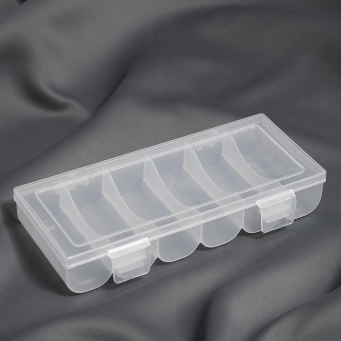 Органайзер для ниток, 6 отделений, 19,5 × 9,5 × 3,3 см, цвет прозрачный Органайзер для ниток, 6 отделений, 19,5 × 9,5 × 3,3 см, цвет прозрачный