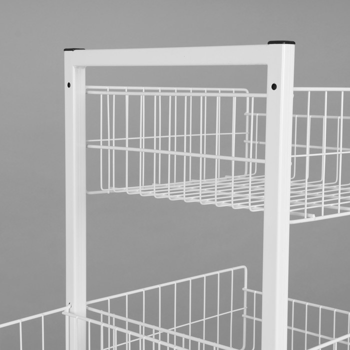 Стойка универсальная «Для зонтов» 10 корзин, металл, 82,5×40×160 см, белый Стойка универсальная «Для зонтов» 10 корзин, металл, 82,5×40×160 см, белый