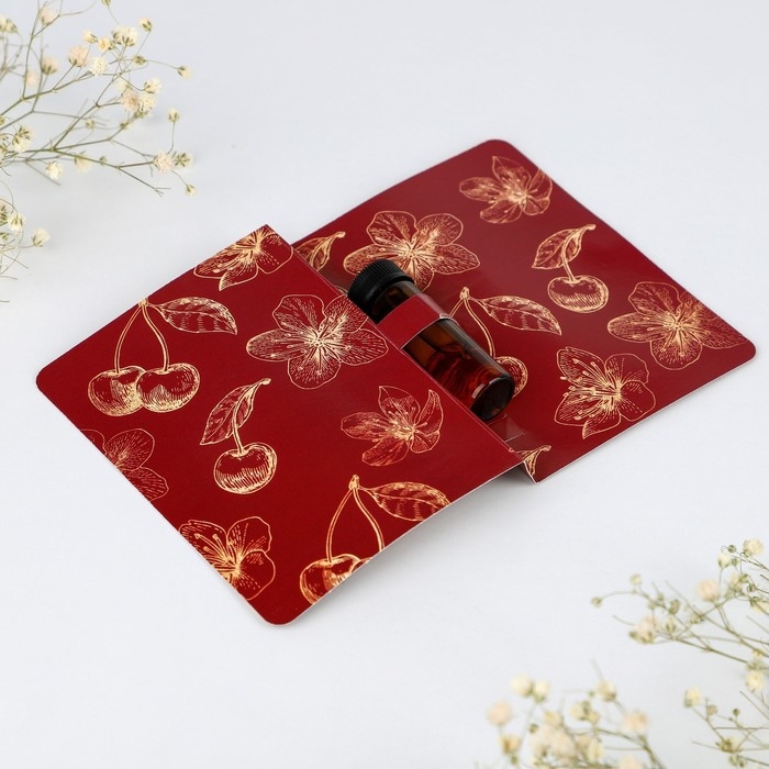 Аромамасло на открытке, аромат вишня, для бани и дома, 5 мл. Аромамасло на открытке, аромат вишня, для бани и дома, 5 мл.