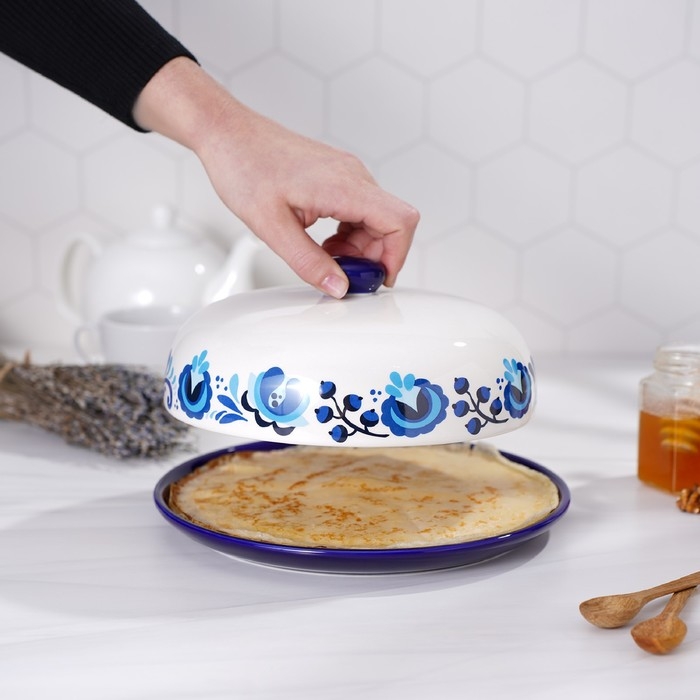 Блинница Доляна «Свиристель», d=23 см, цвет белый Блинница Доляна «Свиристель», d=23 см, цвет белый