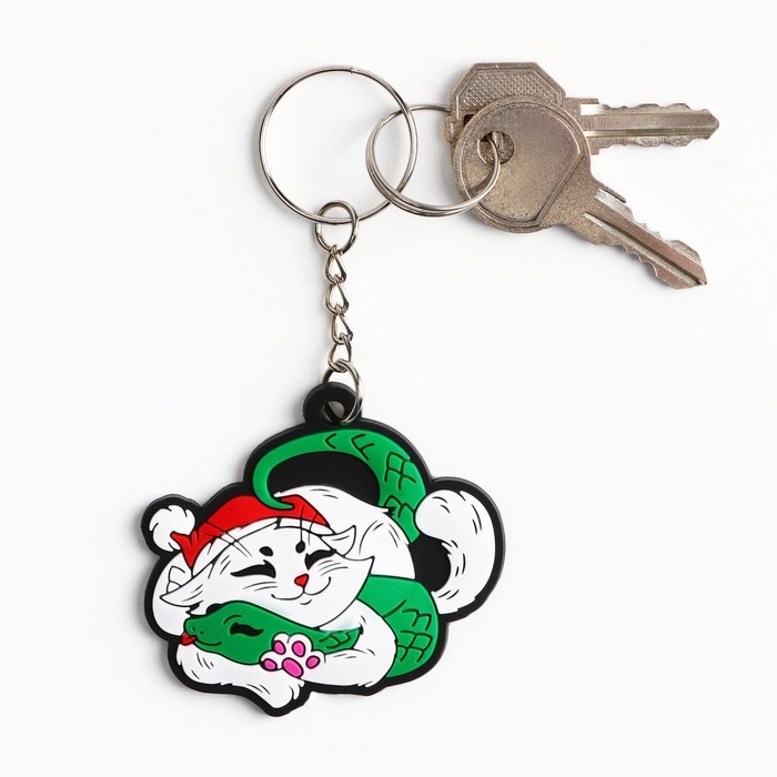 Брелок новогодний, для ключей, резиновый «Исполнения желаний», 5,5 х 10,6 см Брелок новогодний, для ключей, резиновый «Исполнения желаний», 5,5 х 10,6 см