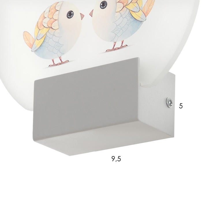 Бра "Птички" LED 6Вт 4000К белый 19,5х6х19,5 см